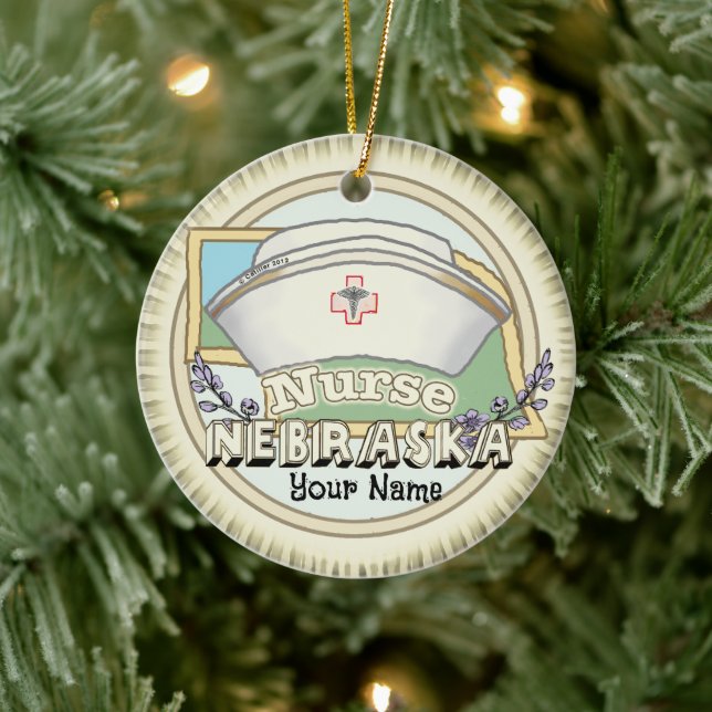 Nebraska Nurse Ceramic Tree Decoration (Tree)