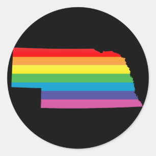 nebraska pride. classic round sticker