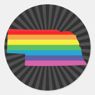 nebraska pride. classic round sticker