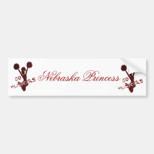 Nebraska Princess Bumper Sticker