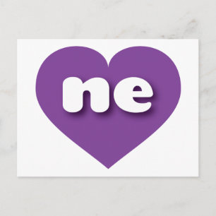 Nebraska purple heart - I love nv Postcard