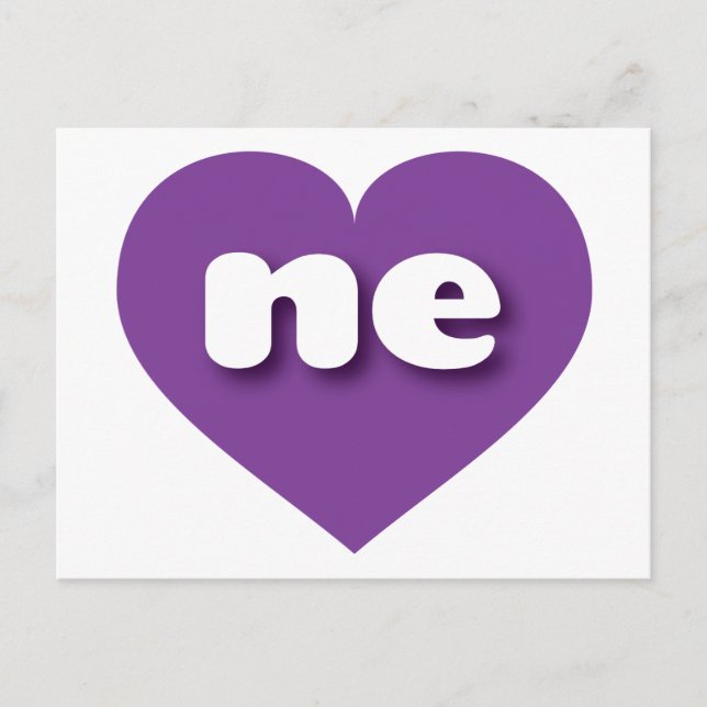 Nebraska purple heart - I love nv Postcard (Front)