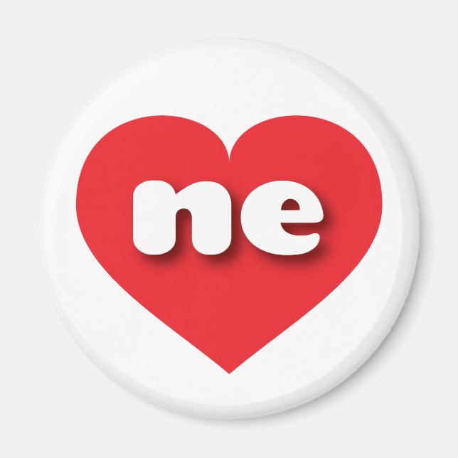 Nebraska red heart - I love ne Magnet (Front)