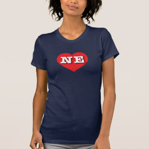 Nebraska Red Heart - I love NE T-Shirt