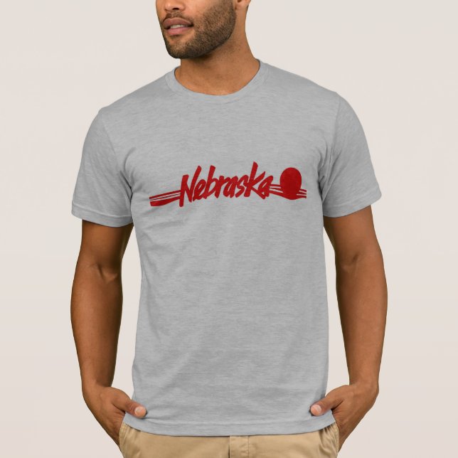 Nebraska Red Sunset Shirt (Front)