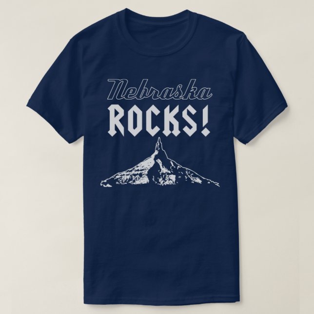 Nebraska Rocks by Corn Coast T-Shirt (Design Front)