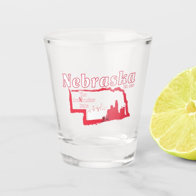 Nebraska Shot Glass (Front)