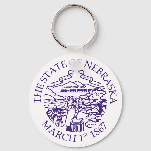 Nebraska sign key ring (Front)