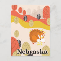 Nebraska Sleeping Fox vintage travel poster