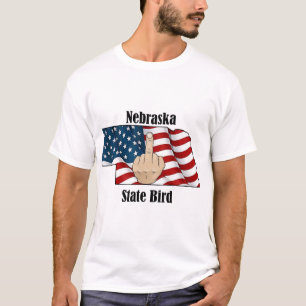 Nebraska state bird t-shirt middle finger