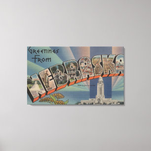 Nebraska (State Capital/Flower) Canvas Print