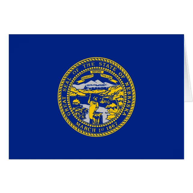 Nebraska State Flag Design (Front Horizontal)