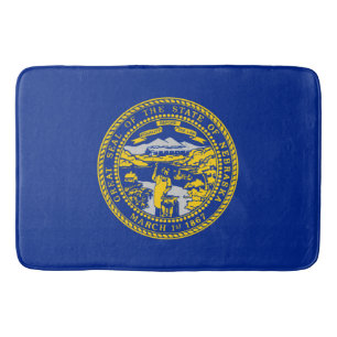 Nebraska State Flag Design Bath Mat