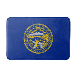 Nebraska State Flag Design Bath Mat