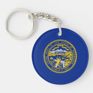 Nebraska State Flag Design Key Ring