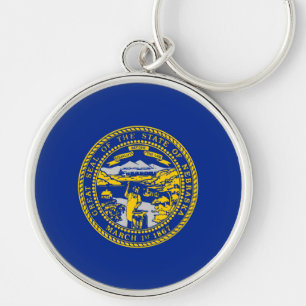 Nebraska State Flag Design Key Ring