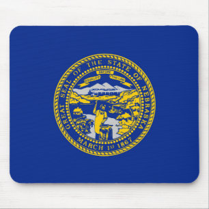Nebraska State Flag Design Mouse Mat