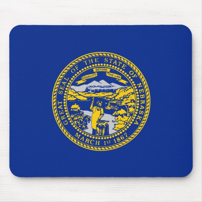 Nebraska State Flag Design Mouse Mat (Front)