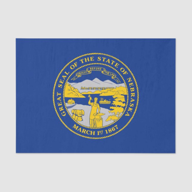 Nebraska State Flag Tissue Paper (Front)