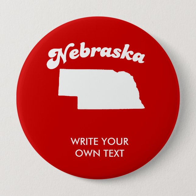 NEBRASKA STATE MOTTO T-SHIRT T-shirt 10 Cm Round Badge (Front)