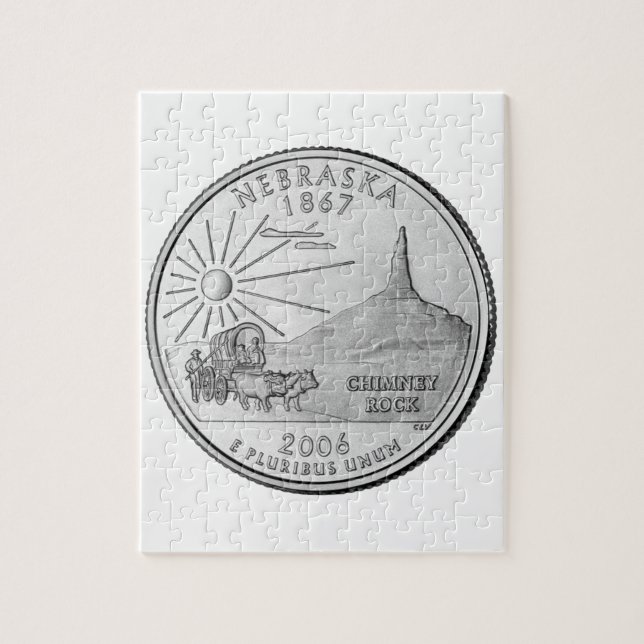 Nebraska State Quarter Jigsaw Puzzle (Vertical)