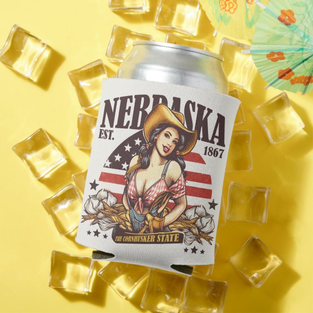 Nebraska The Cornhusker State Can Cooler (In Situ Summer)