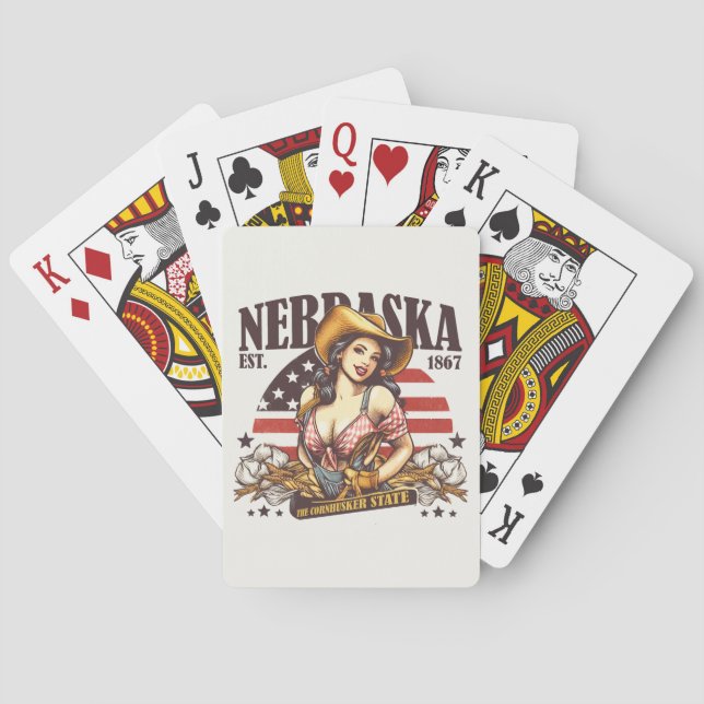 Nebraska The Cornhusker State Playing Cards (Back)