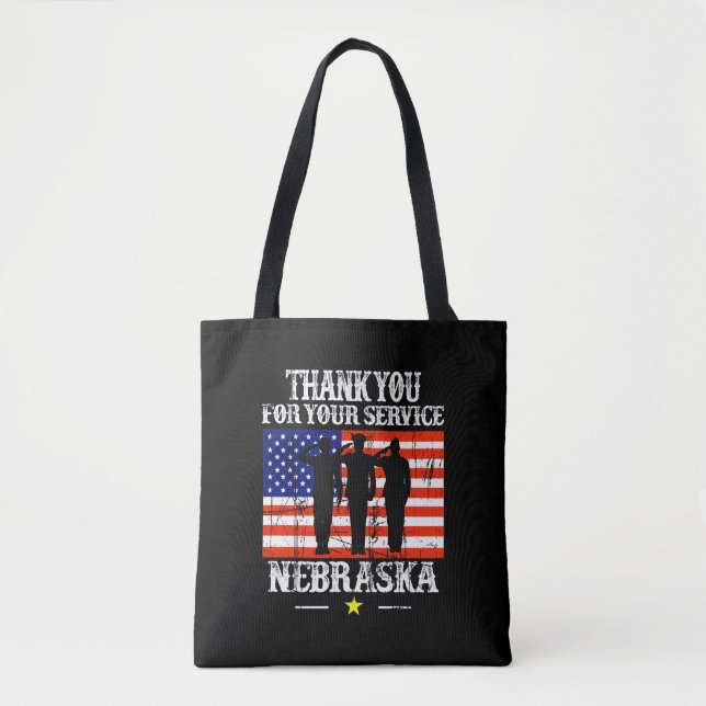 Nebraska Tote Bag Canvas Christmas (Front)