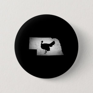 Nebraska Turkey Hunting 6 Cm Round Badge