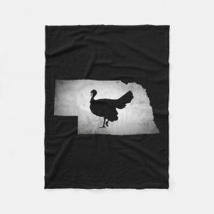 Nebraska Turkey Hunting Fleece Blanket