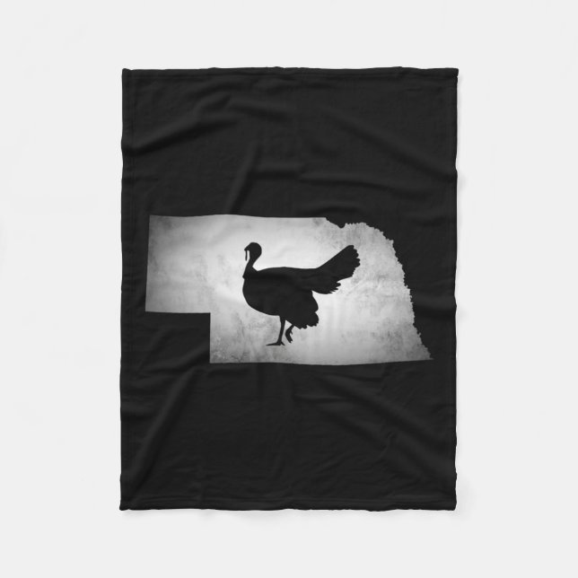 Nebraska Turkey Hunting  Fleece Blanket (Front)