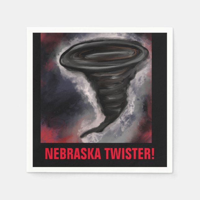 NEBRASKA TWISTER NAPKIN (Front)
