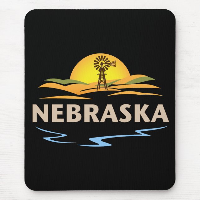 Nebraska United States of America Mouse Mat (Front)