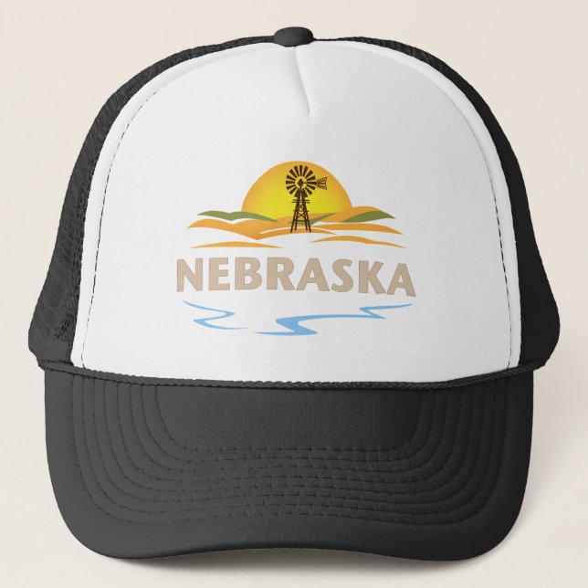 Nebraska United States of America Trucker Hat (Front)