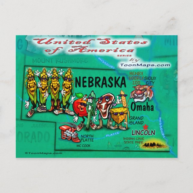 Nebraska USA Card (Front)