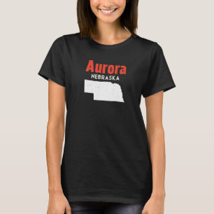 Nebraska Usa State America Travel Nebraskan Aurora T-Shirt