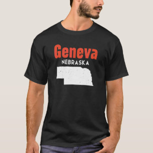 Nebraska Usa State America Travel Nebraskan Geneva T-Shirt