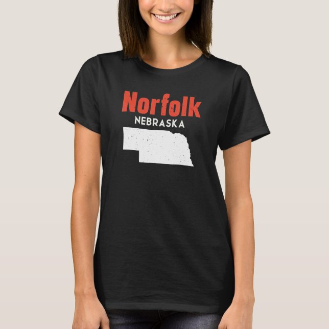 Nebraska Usa State America Travel Nebraskan Norfol T-Shirt (Front)