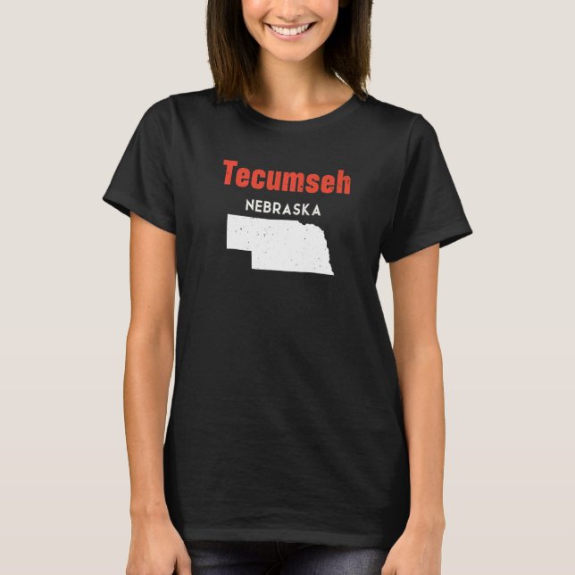 Nebraska Usa State America Travel Nebraskan Tecums T-Shirt (Front)
