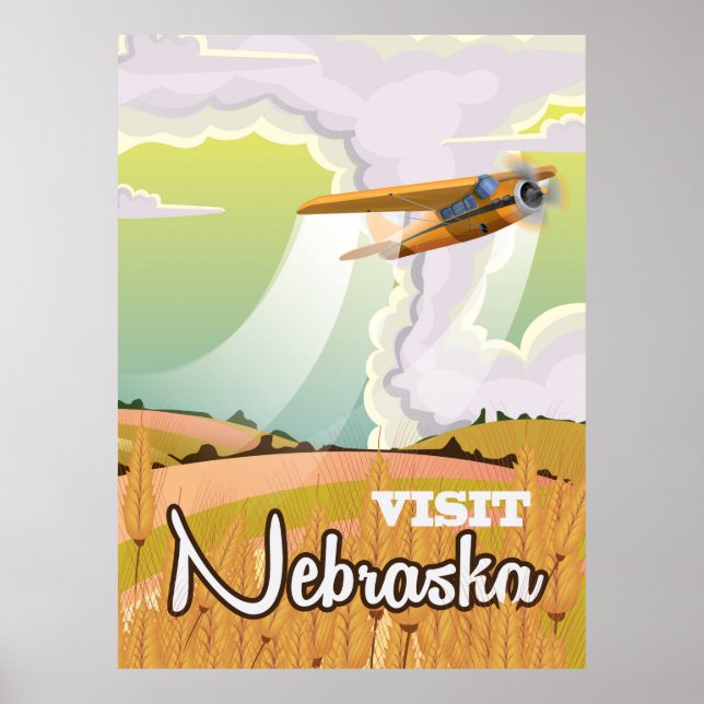Nebraska vintage travel poster (Front)