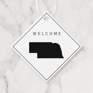Nebraska Welcome Bag Gift Tag for Wedding Weekend