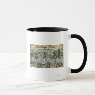 Nebraska (Western) - Large Letter Scenes Mug