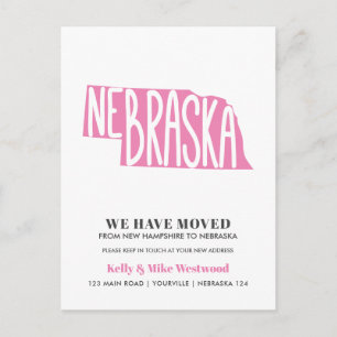 NEBRASKA We've moved New address New Home  Postcard