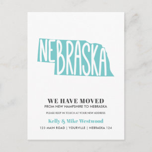 NEBRASKA We've moved New address New Home Postcard