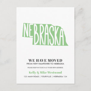 NEBRASKA We've moved New address New Home Postcard
