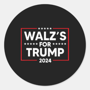Nebraska W's For Trump Classic Round Sticker