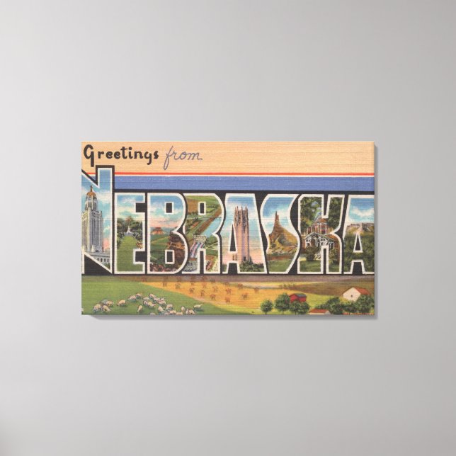 NebraskaLarge Letter ScenesNebraska Canvas Print (Front)