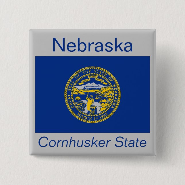 Nebraskan Flag Button (Front)