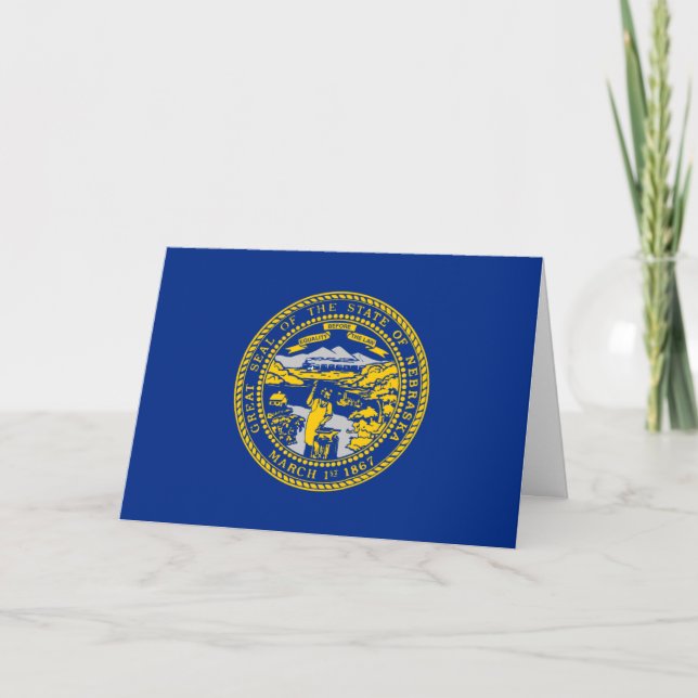 Nebraskan Flag, Flag of Nebraska Card (Front)