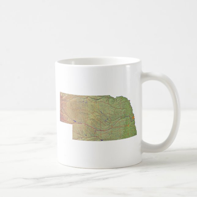 Nebraskan Flag + Map Mug (Right)
